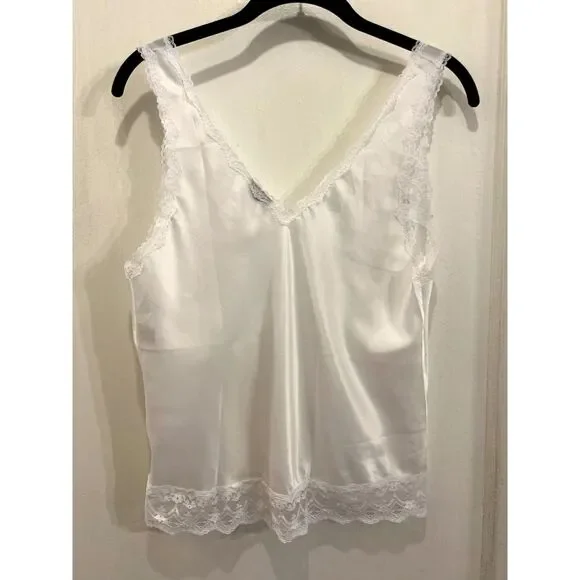 Vintage Christian DIOR White Lace Tank Top Women's Size Small - Picture 2 of 8